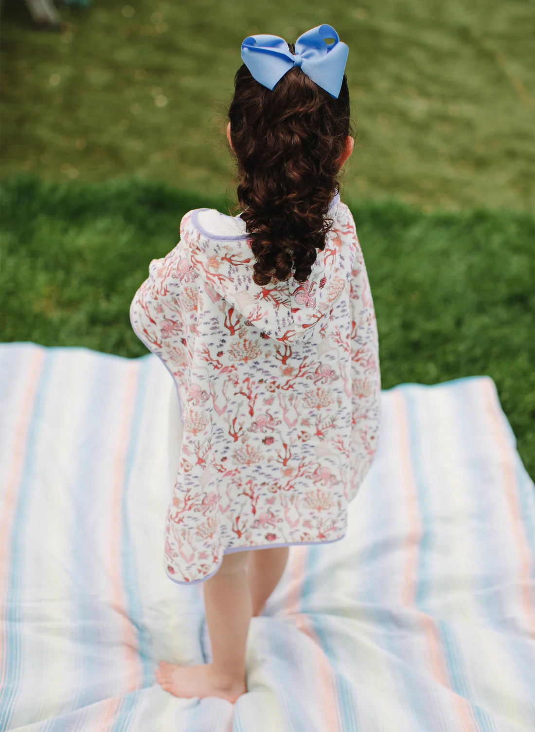 Rosy Coral Reef Swim Poncho