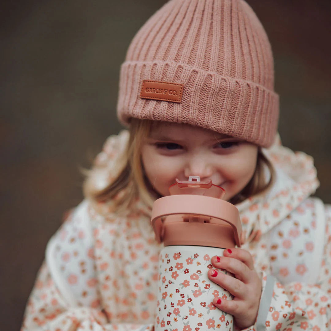 Sip + Chug - 2 in 1 Thermos Water Bottle - Lille Cottage Club - Sunset Meadow