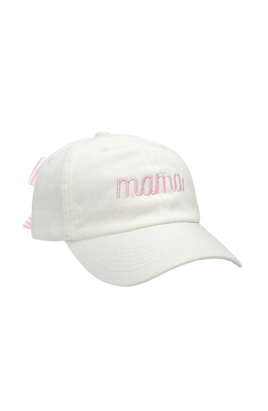 Mama - White - Pink Text - Adult