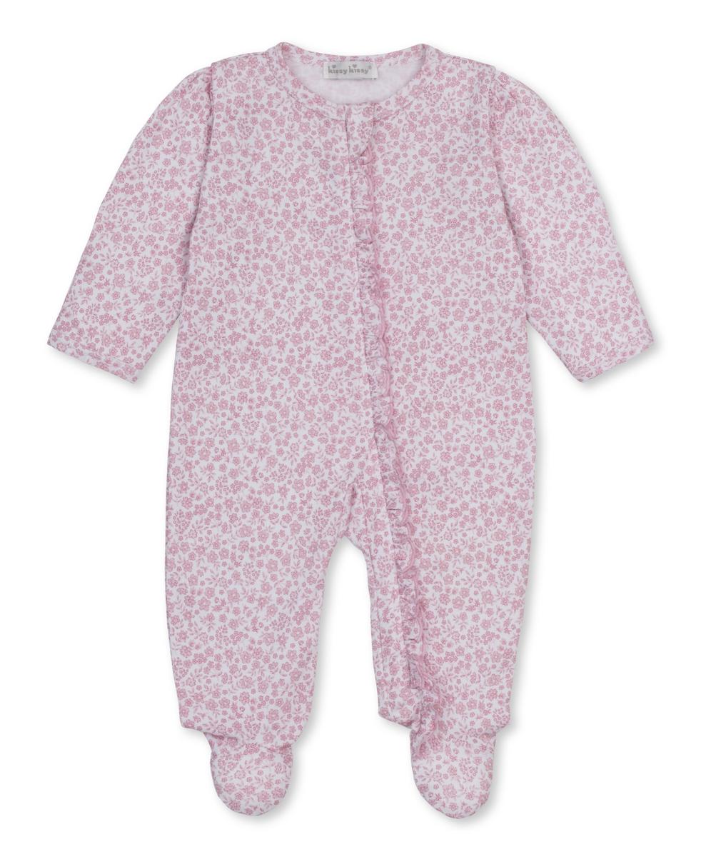 Fall Blooms Patterned Zip Footie