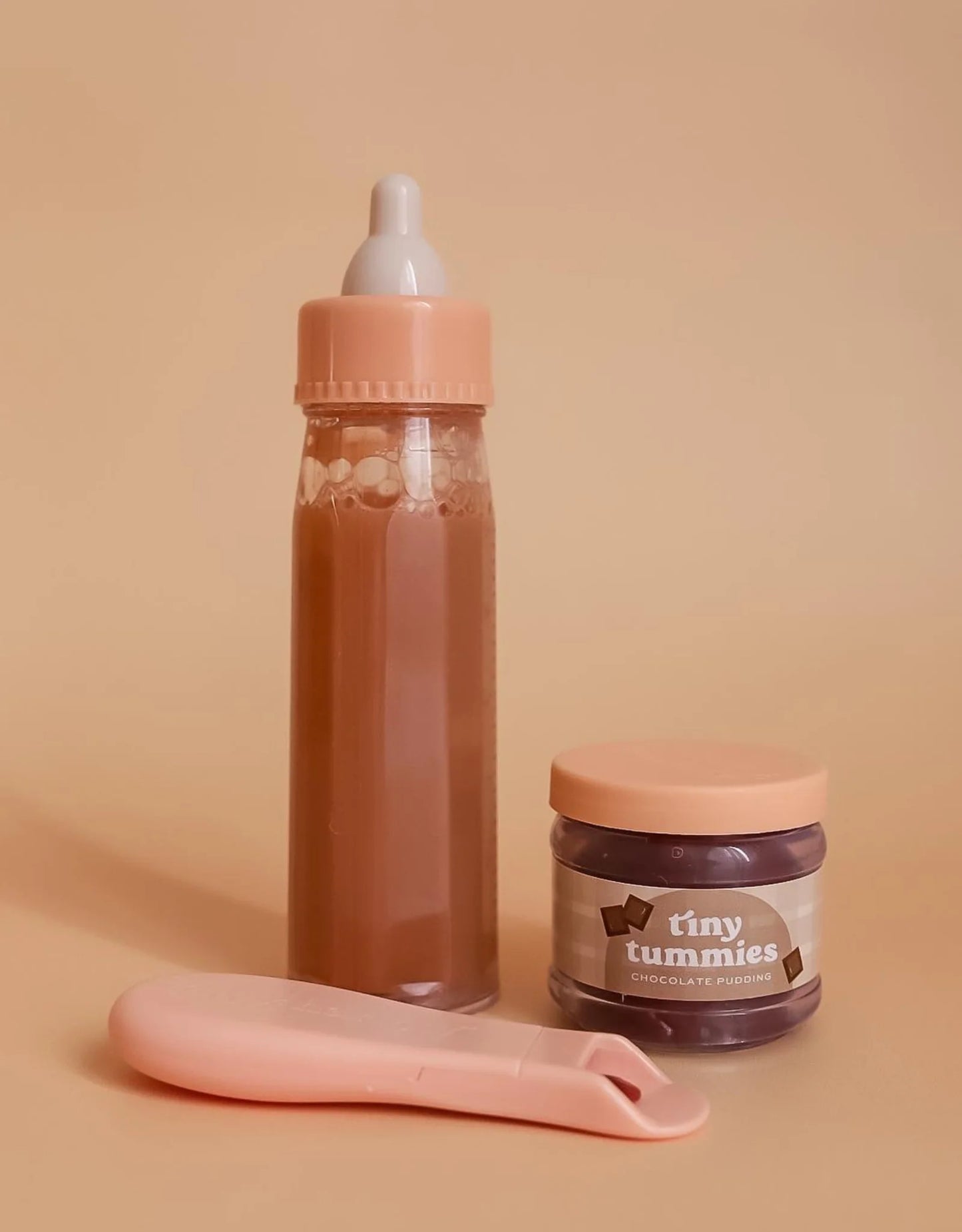 Puree and Milk Bottleset for Doll - Chocolate
