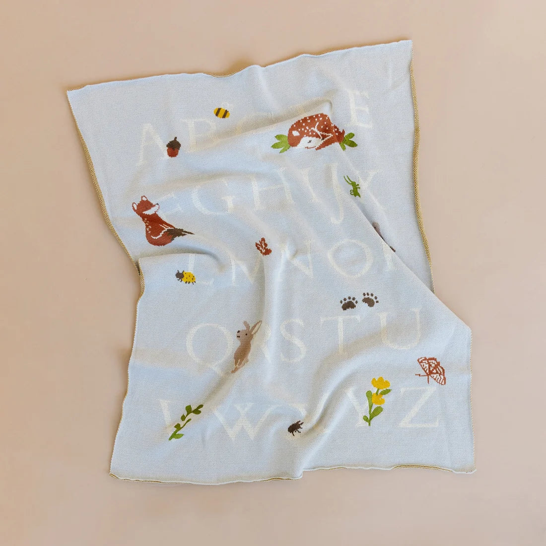 Blanket Alphabet - Woodland Baby Organic Fall Animal Gift