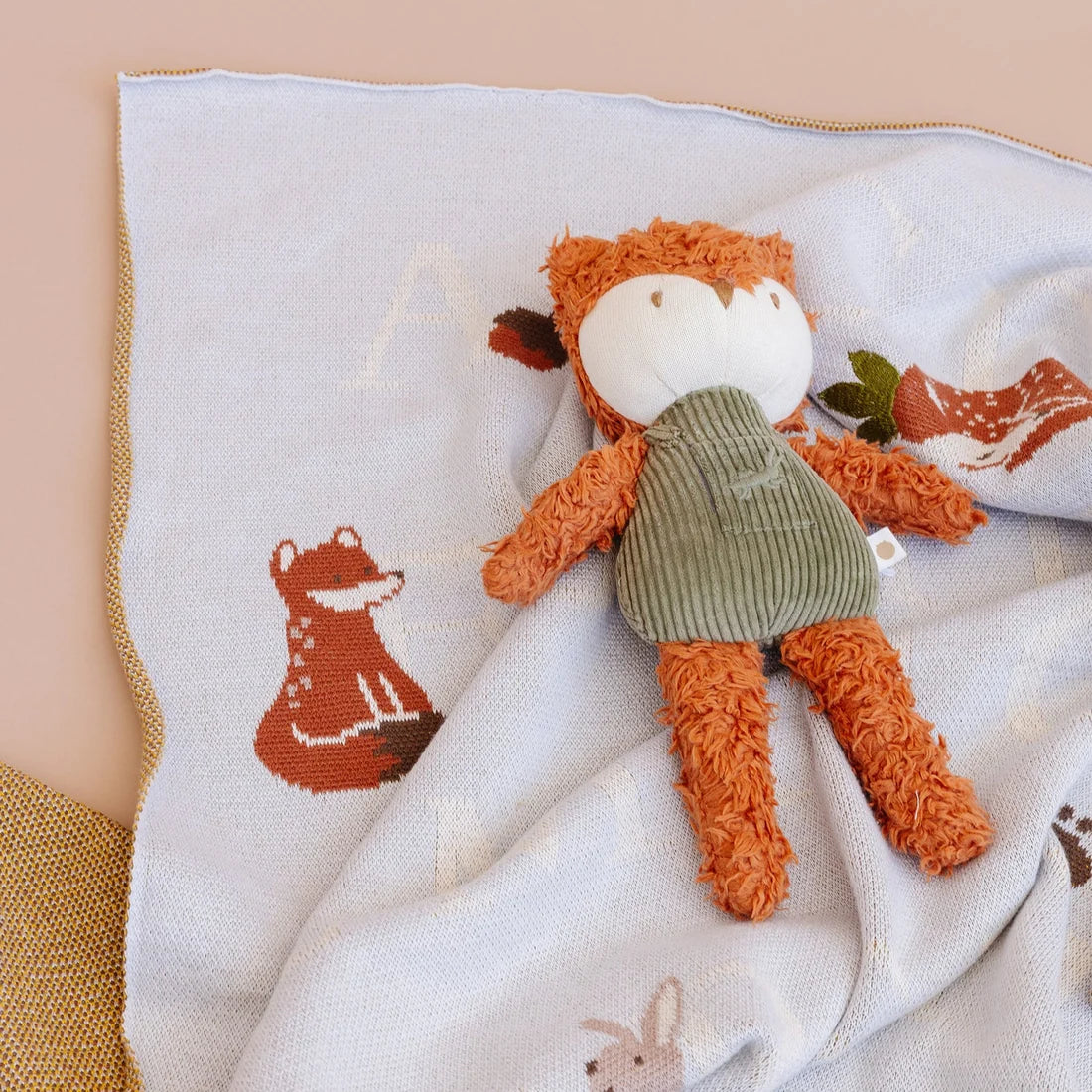 Blanket Alphabet - Woodland Baby Organic Fall Animal Gift