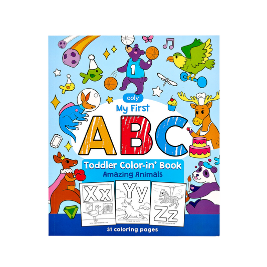 ABC: Amazing Animals Toddler Color-In' Book