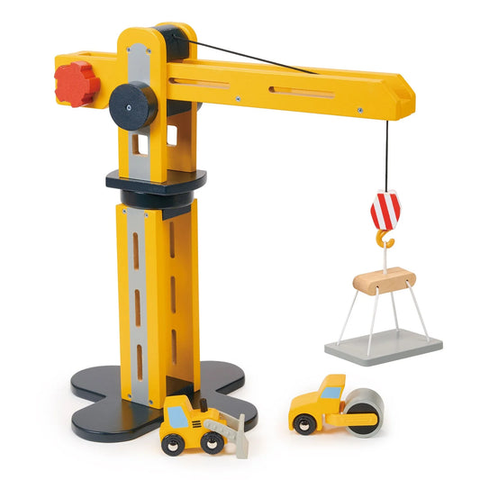 Wooden Big Yellow Toy Crane – 3+ Years