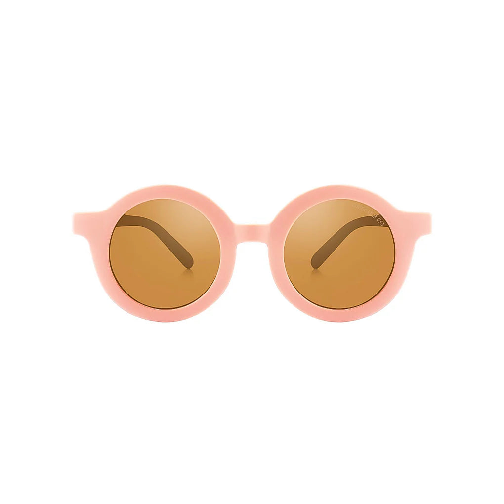 Original Round Sustainable Sunglasses - Bio Based - Bendable - Polarized - Blush Bloom (18M-10Y)