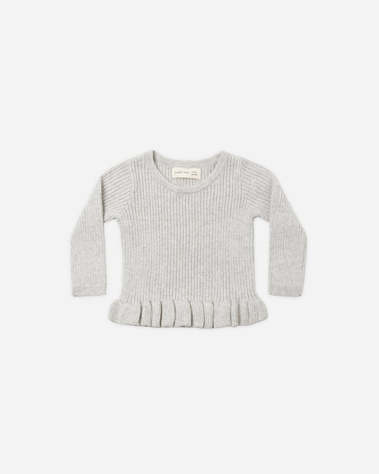 Rib Knit Peplum Top