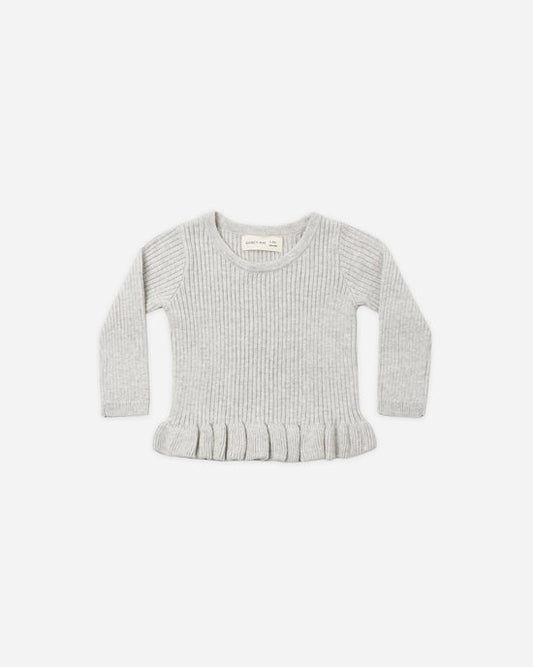 Rib Knit Peplum Top