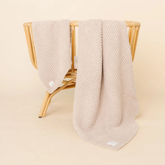 Chenille Blanket - Oatmeal - Small (30"x30")