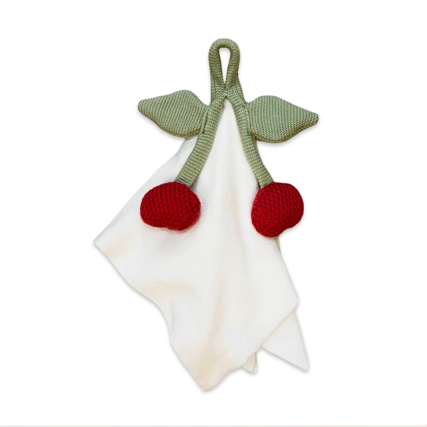 Organic Baby Lovey Security Blanket - Natural Cherry