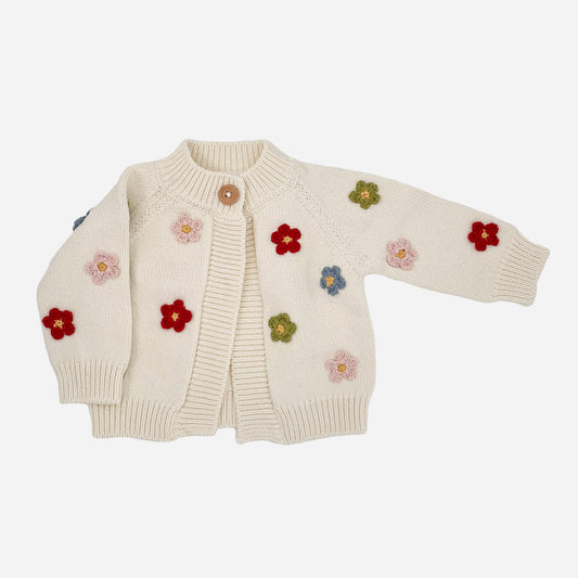Cotton Flower Cardigan Multi 2-3Y