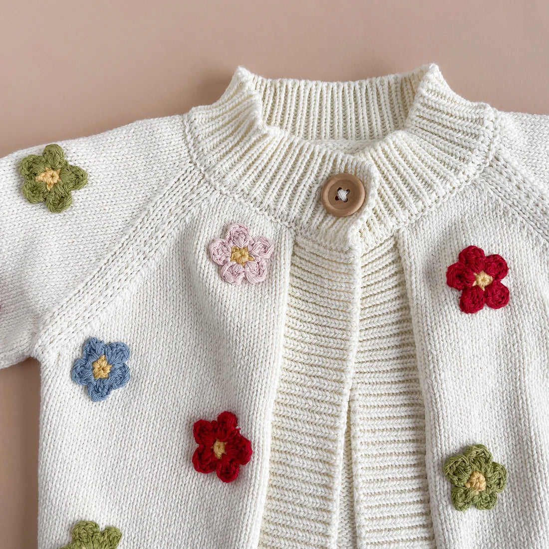 Cotton Flower Cardigan Multi 2-3Y