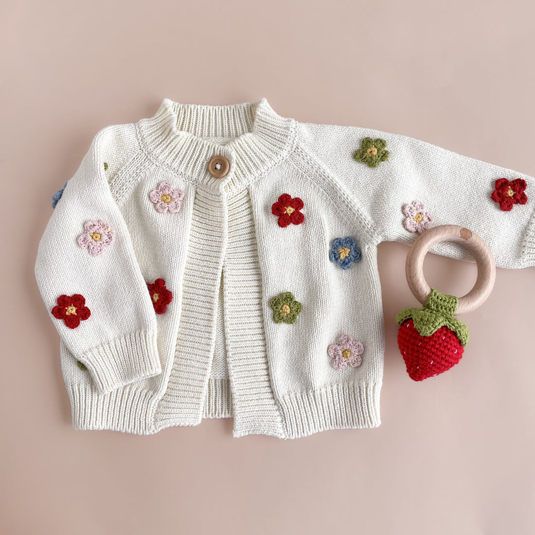 Cotton Flower Cardigan Multi 2-3Y