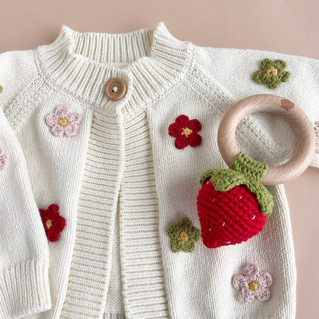 Cotton Flower Cardigan Multi 2-3Y