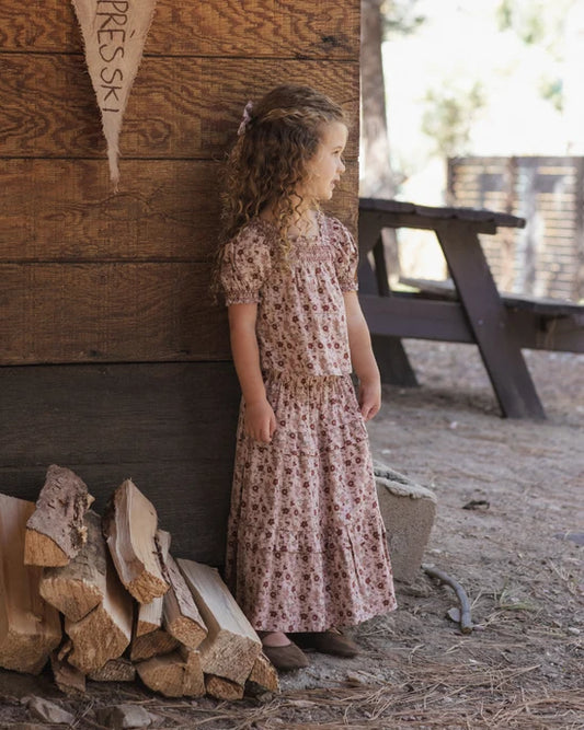 Ruffled Midi Skirt