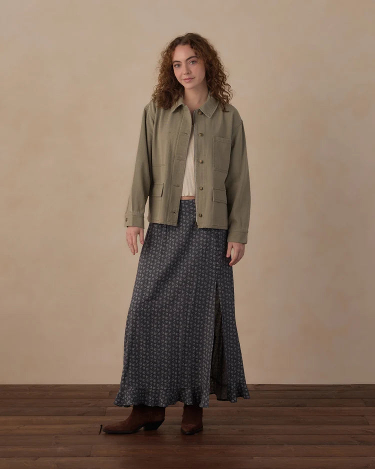 Women's Button Slit Skirt