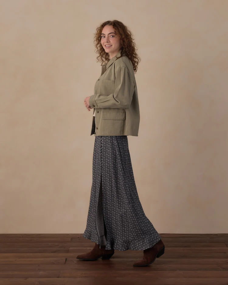 Women's Button Slit Skirt