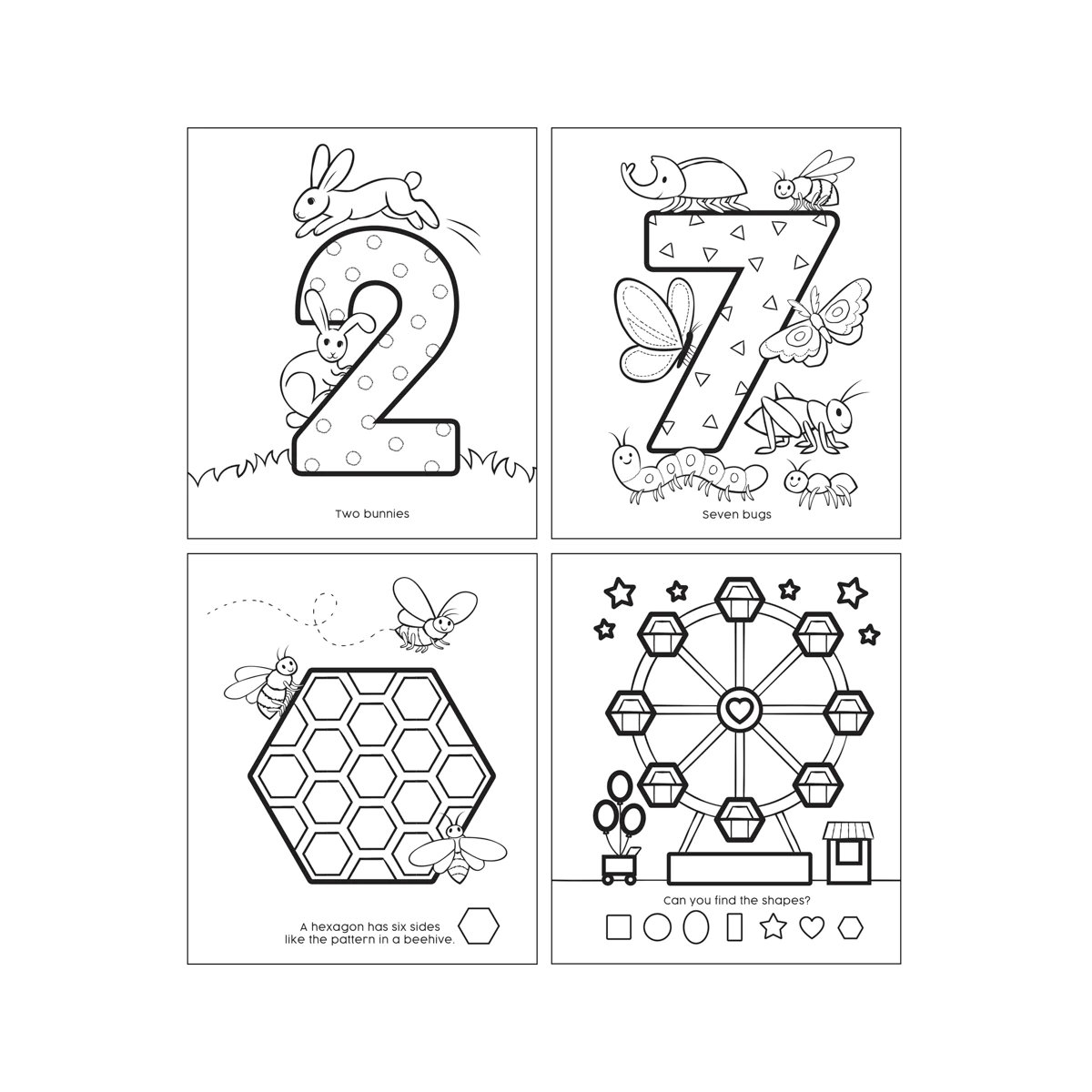 123: Shapes & Numbers Toddler Color-In' Book