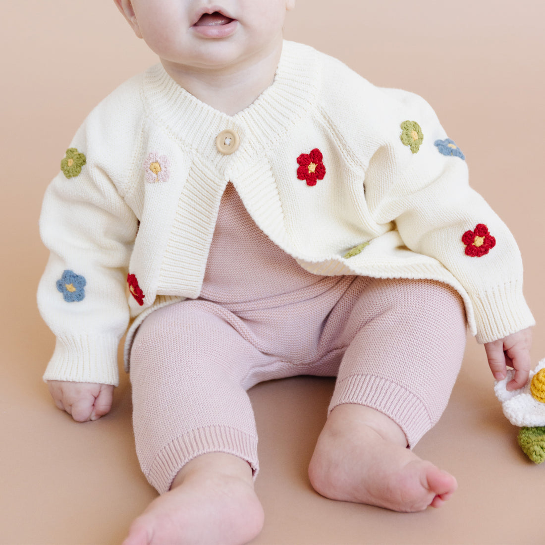 Cotton Flower Cardigan Multi 2-3Y
