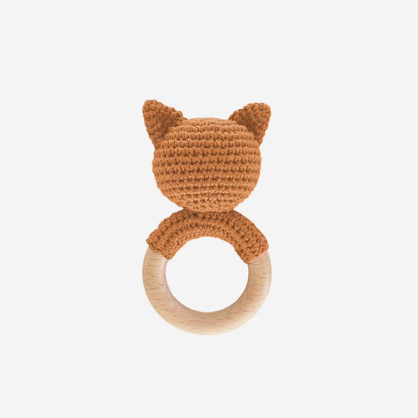 Teether Fox Cotton Crochet Rattle