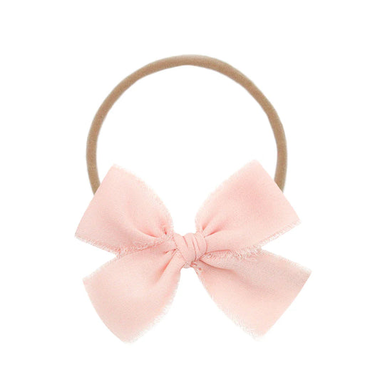 Chiffon Bow - Blush Headband - OS