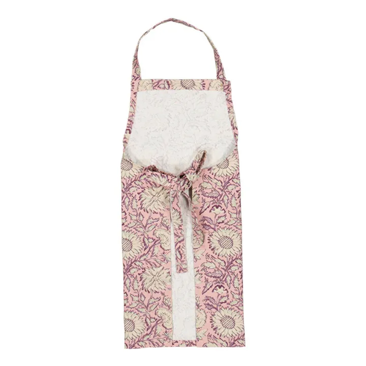 Kids Apron Eve in Pink Daisy Garden OS