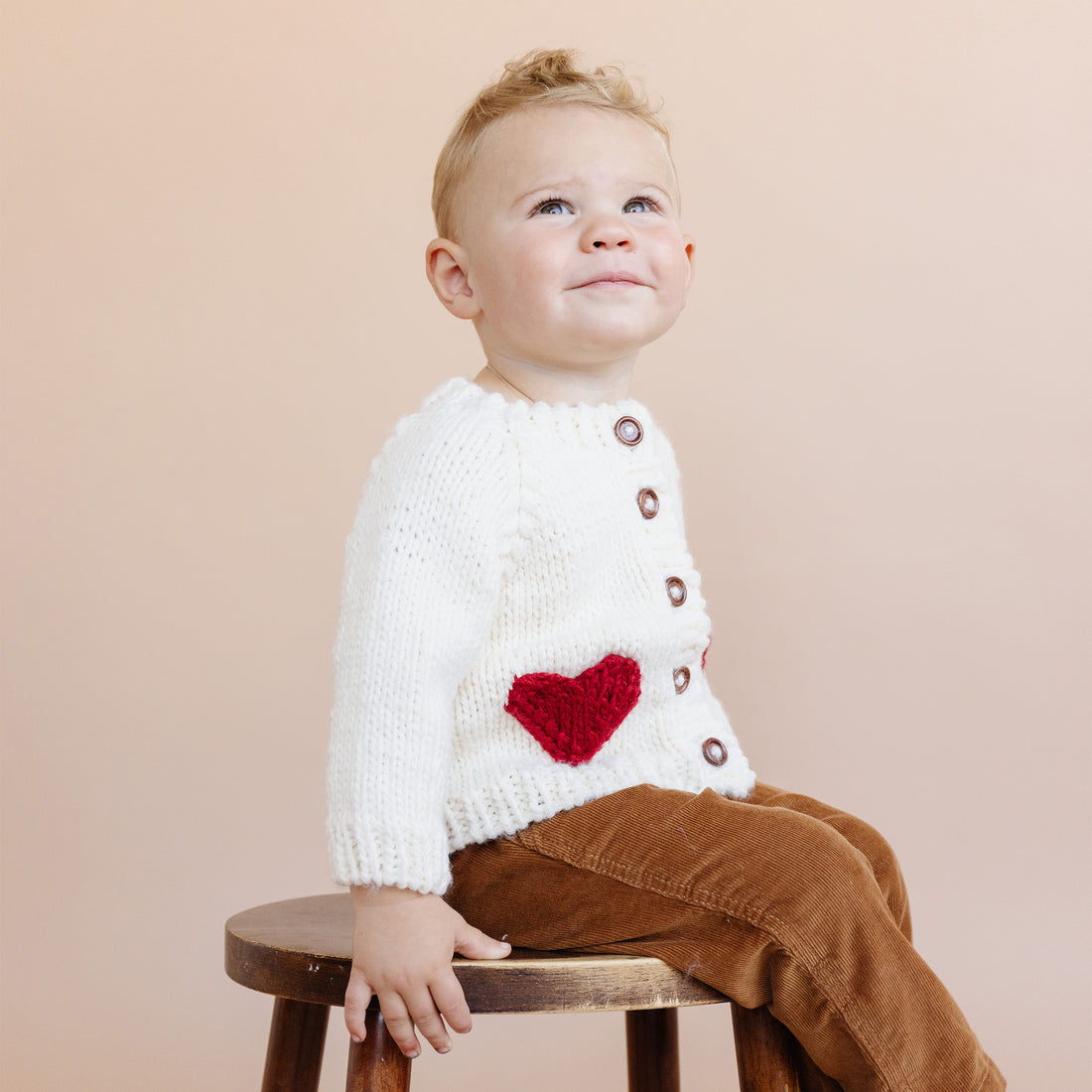 Heart Cardigan Valentine's Sweater Red 6-12M