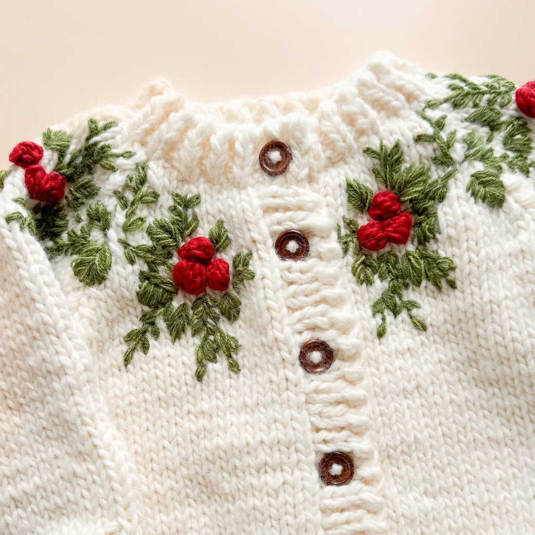 Holly Cardigan Winter Christmas