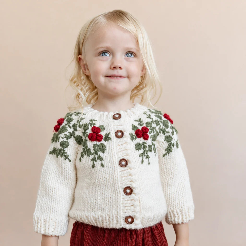 Holly Cardigan Winter Christmas