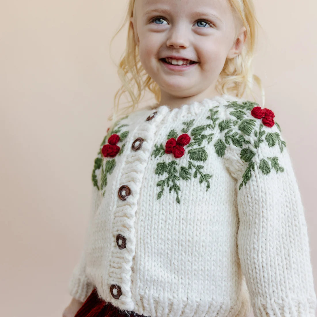 Holly Cardigan Winter Christmas