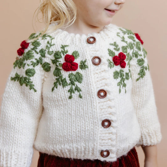 Holly Cardigan Winter Christmas