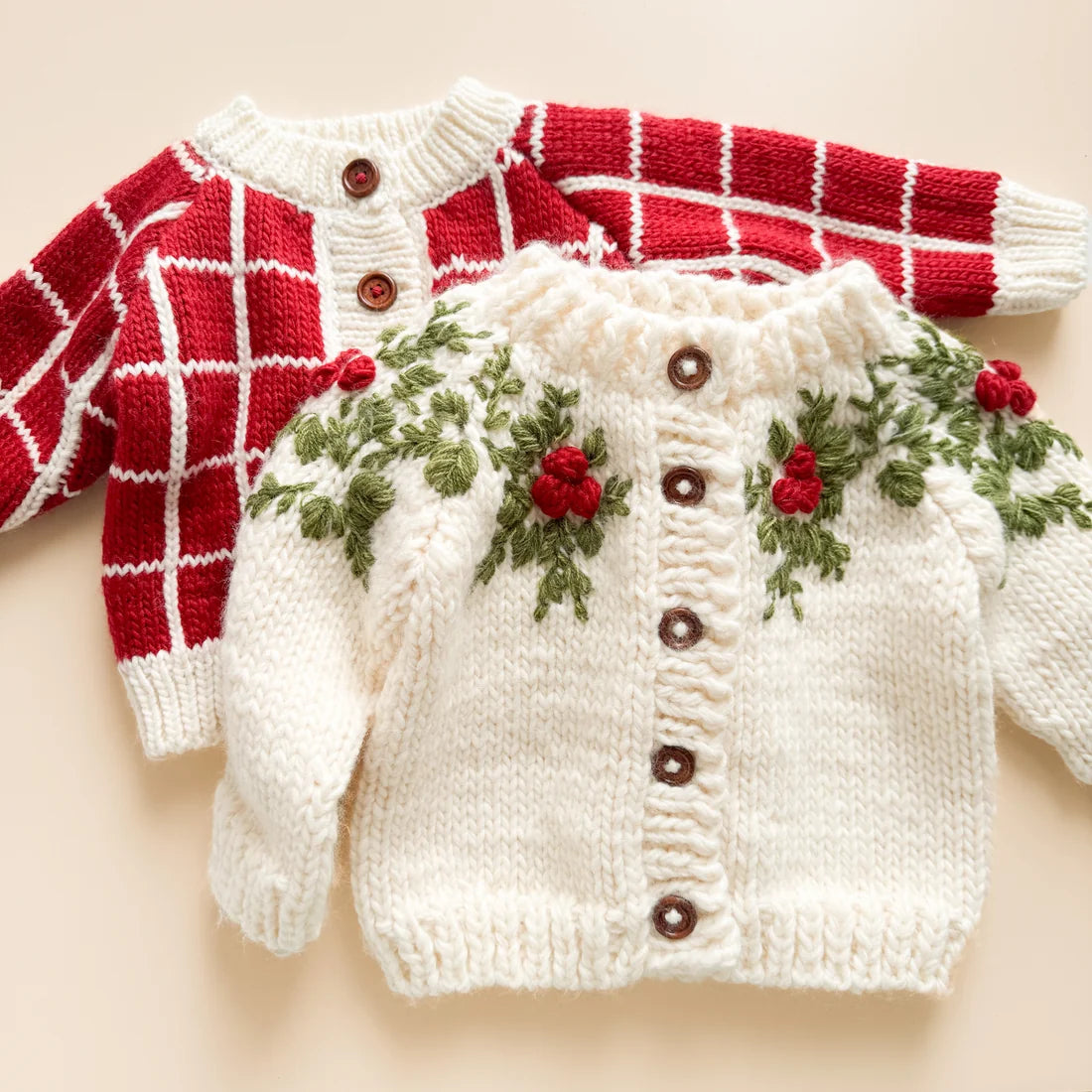 Holly Cardigan Winter Christmas