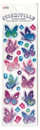 Stickiville Stickers: Glittery Butterflies (2 Sheets)