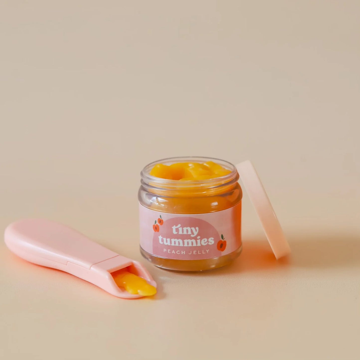 Peach Jelly Food - Jar and Spoon