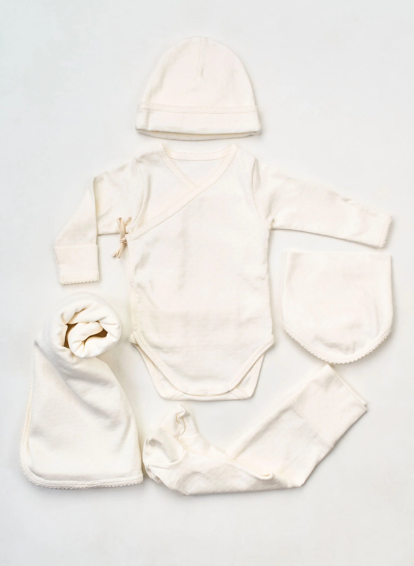 Welcome Baby Pointelle 5 Piece Set - 0-3M
