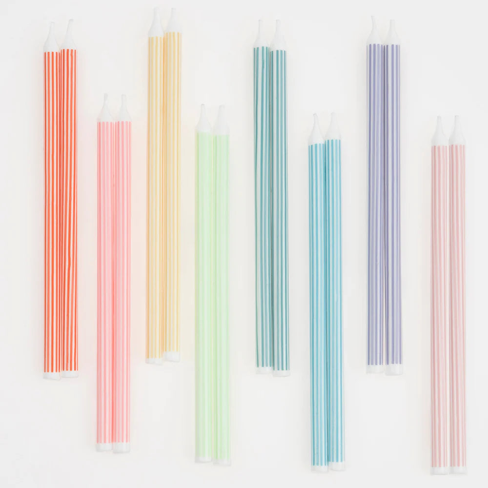 Mixed Striped Candles