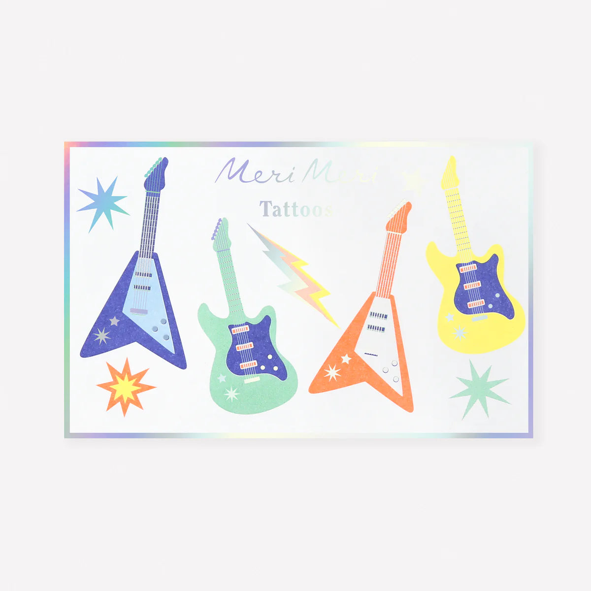Electric Guitar Temporary Tattoos