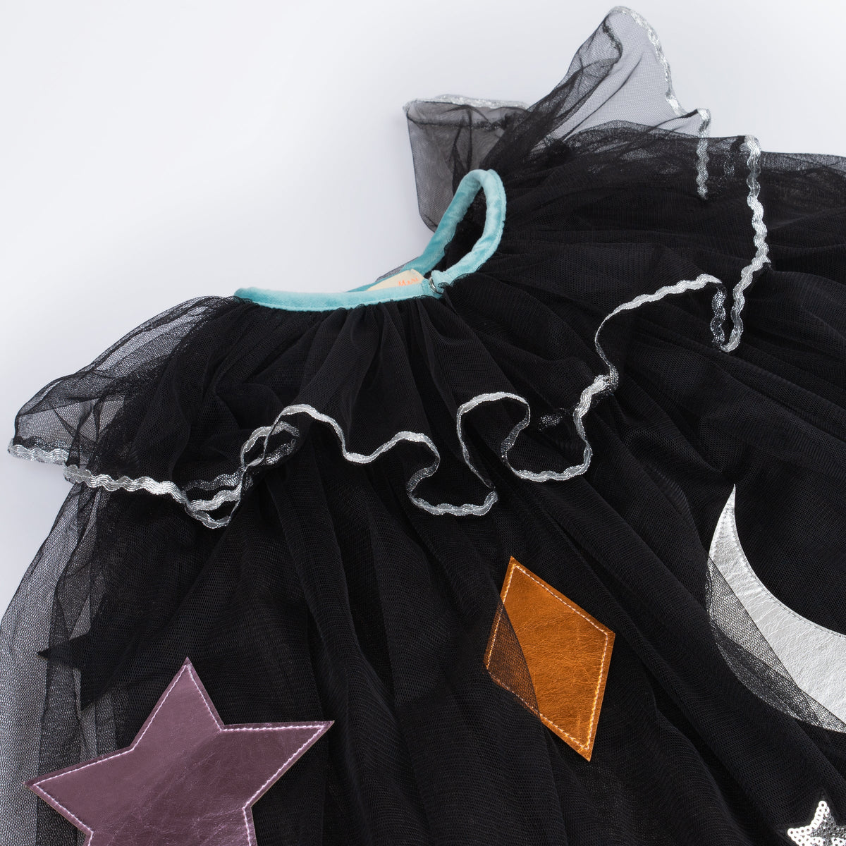 Tulle Applique Witch Cape, Hat, and Wand