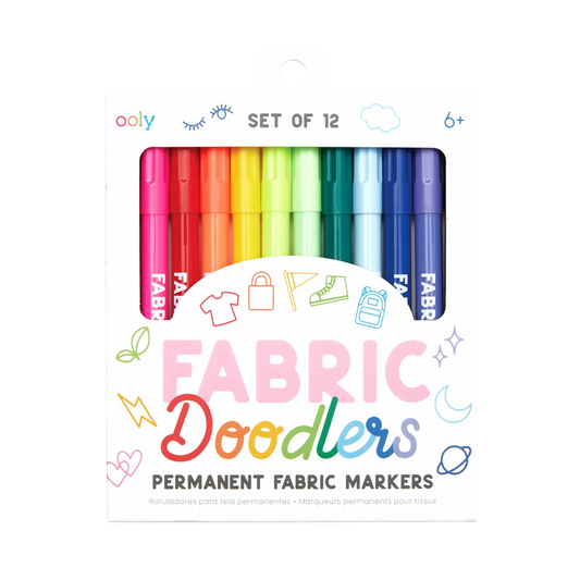 Fabric Doodlers: Permanent Fabric Markers (Set of 12)