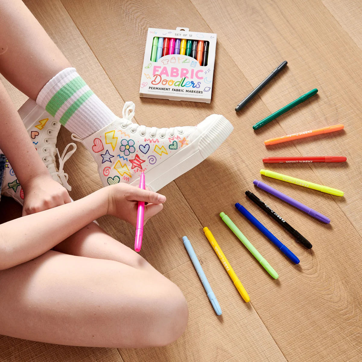 Fabric Doodlers: Permanent Fabric Markers (Set of 12)