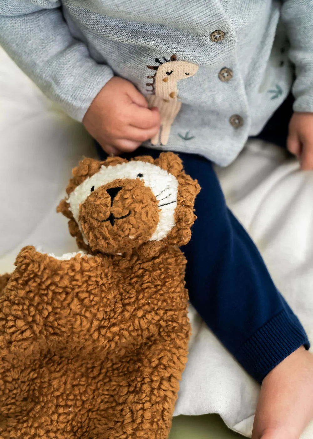 Organic Sherpa Lovey Blanket - Lion