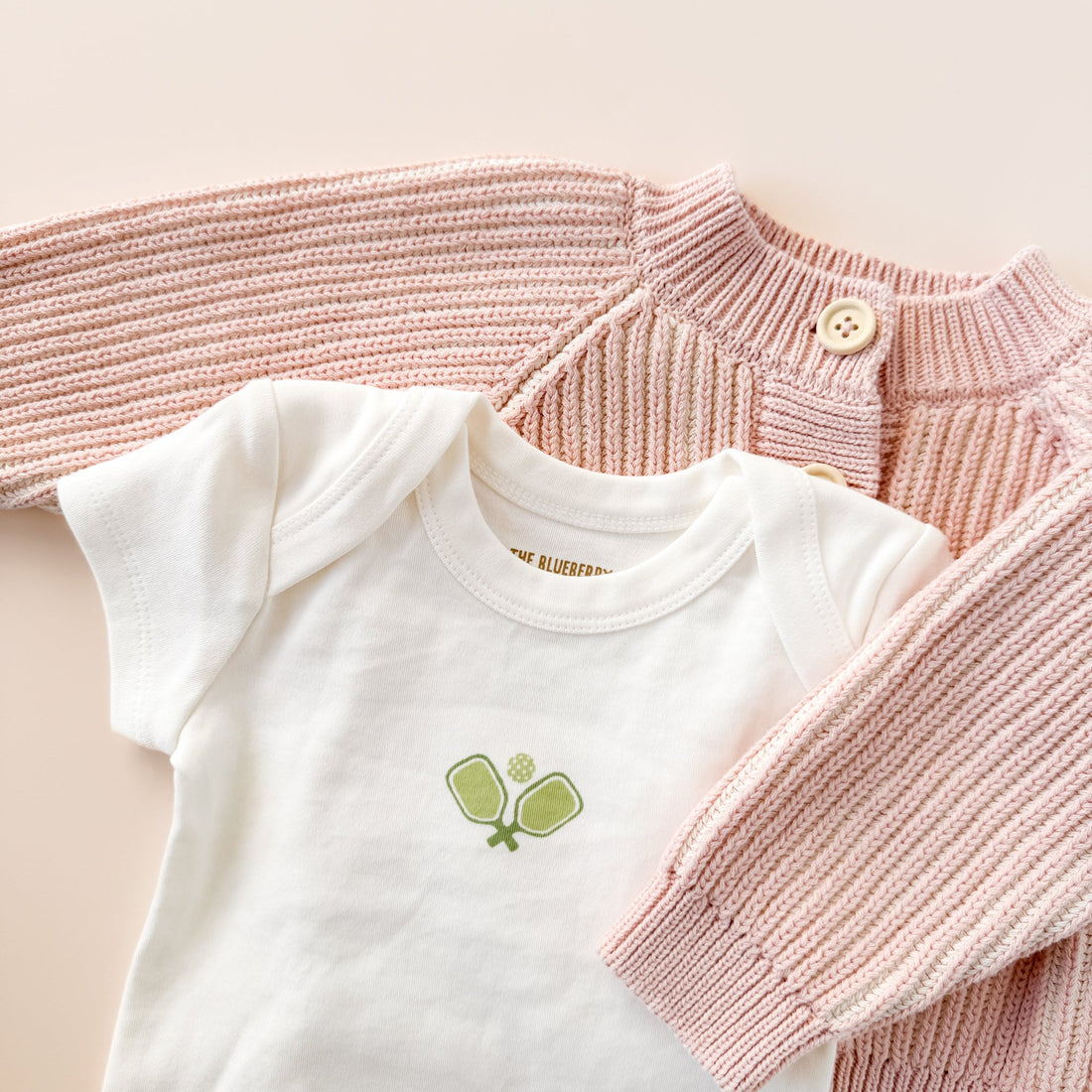 Cotton Brioche Cardigan Blush 2-3Y