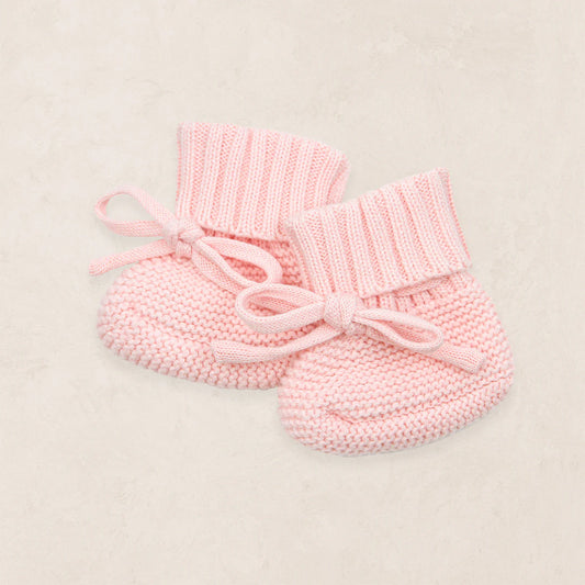 Knit Booties - Blush