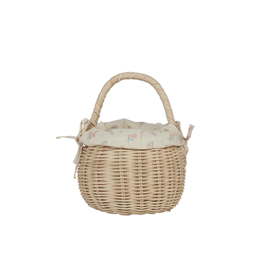 Rattan Berry Bunny Basket - Straw Rattan