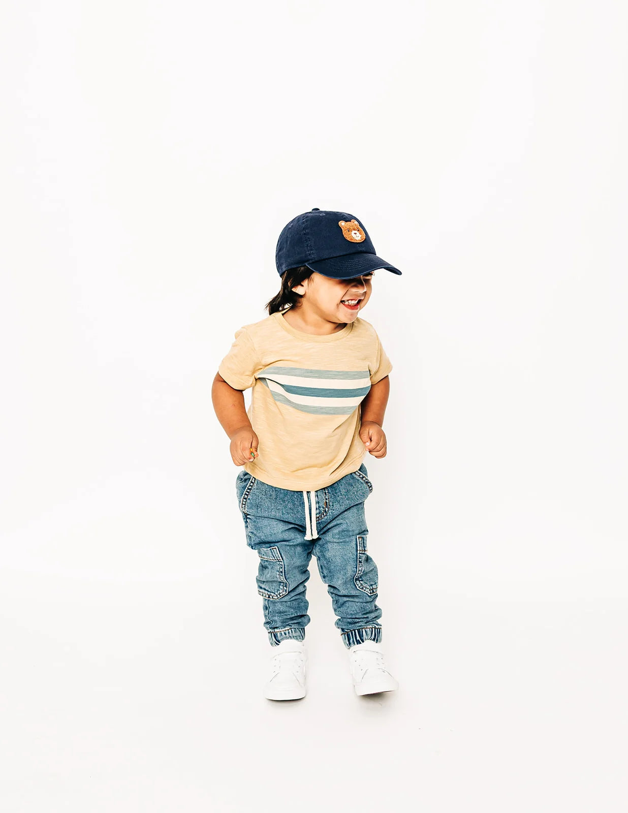 Teddy Bear Patch Baseball Hat - Navy - Toddler (1-4Y)