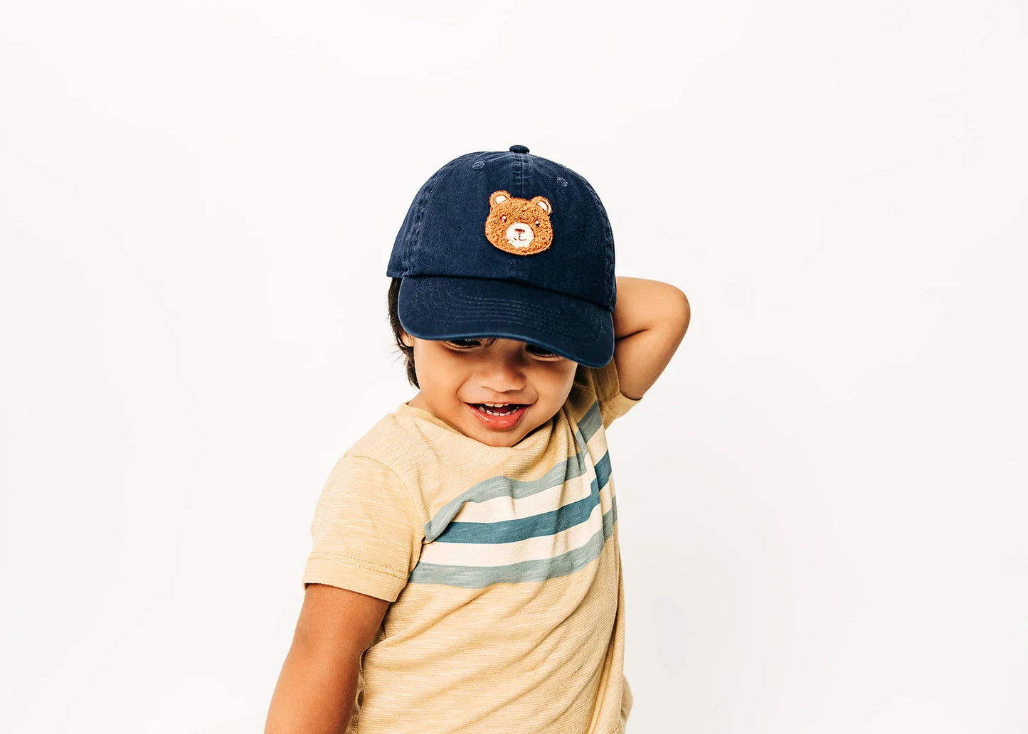 Teddy Bear Patch Baseball Hat - Navy - Toddler (1-4Y)