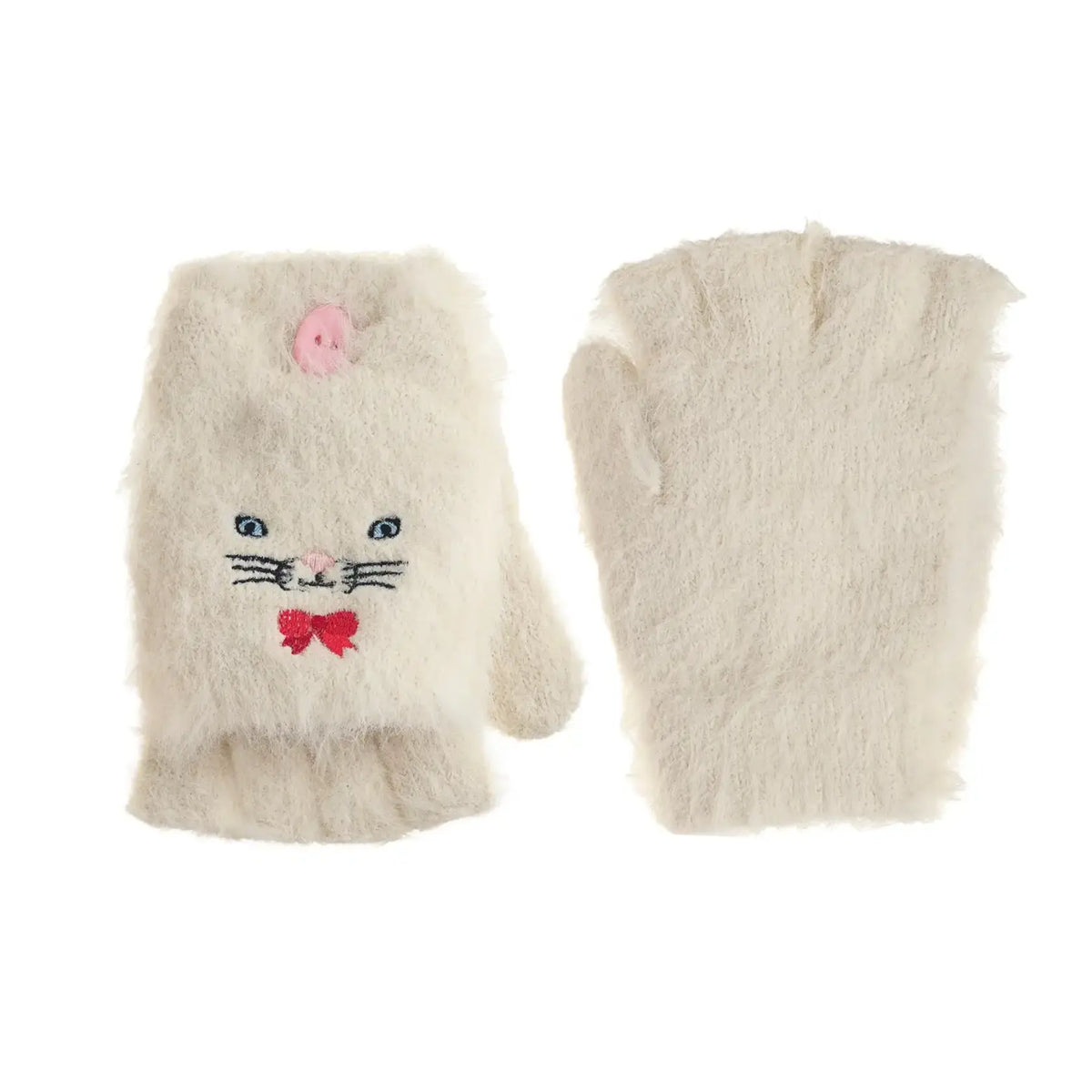 Cute Kitten Fluffy Gloves (3-6 Years)