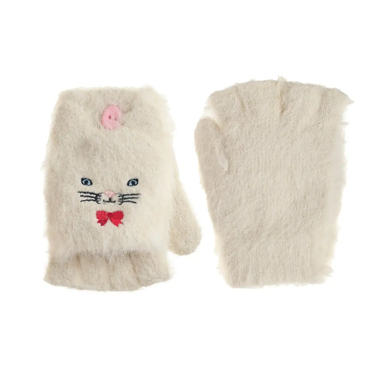 Cute Kitten Fluffy Gloves (3-6 Years)