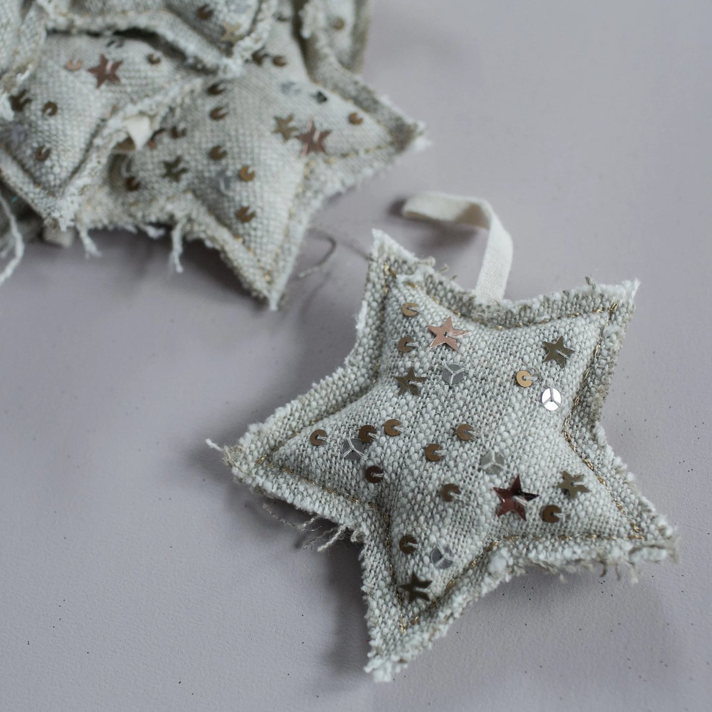Metallic Confetti Star, Lavender Gift Ornament