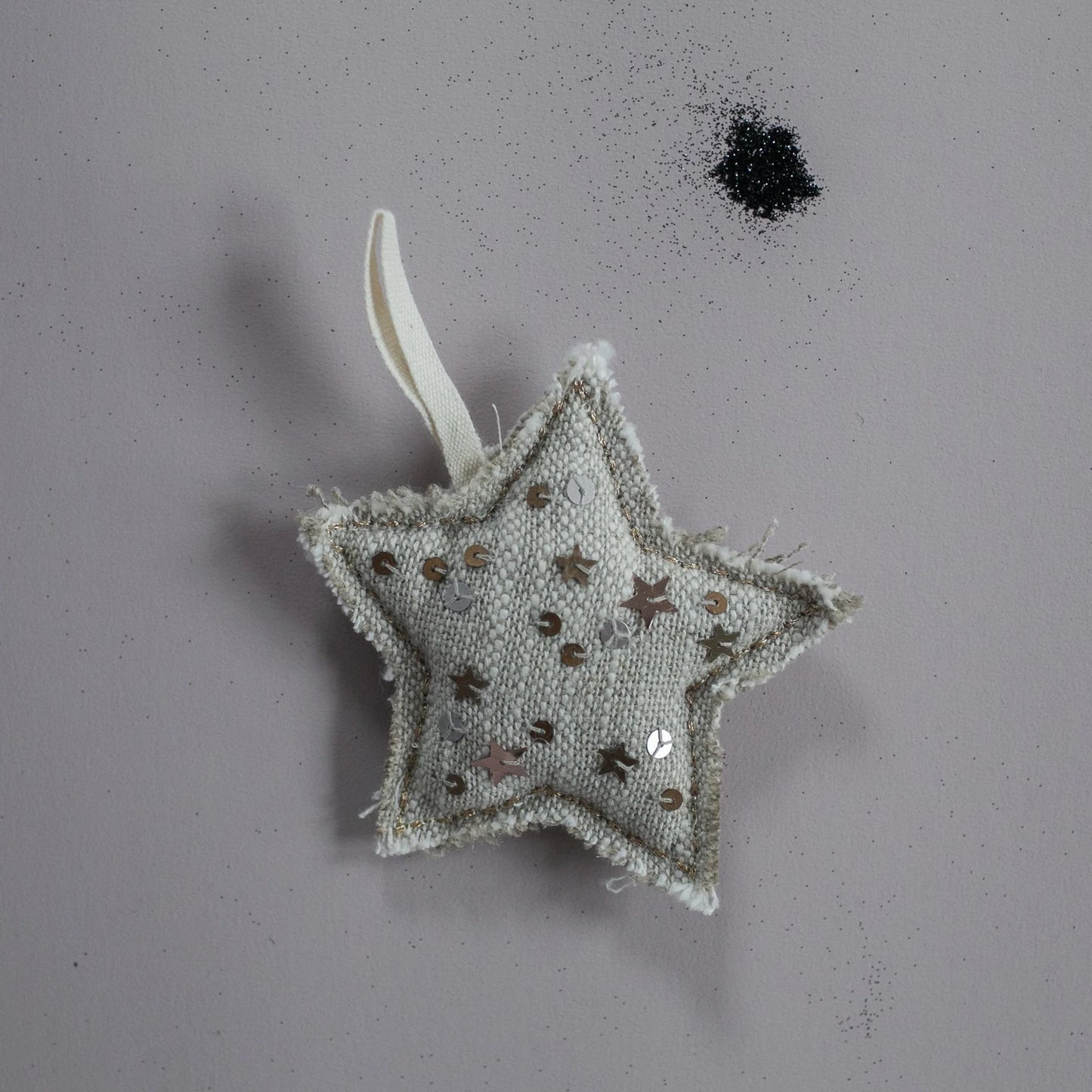 Metallic Confetti Star, Lavender Gift Ornament